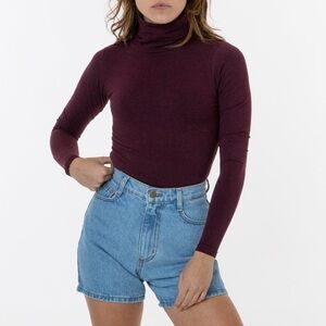 COTTON SPANDEX GARMENT DYE TURTLENECK